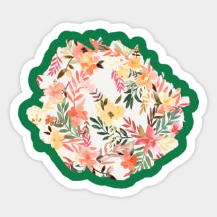 Hibiscus Floral Spicy orange 2 Sticker